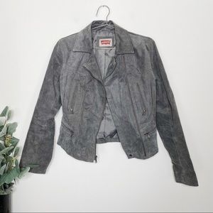 Levi’s Gray Genuine Leather Jacket